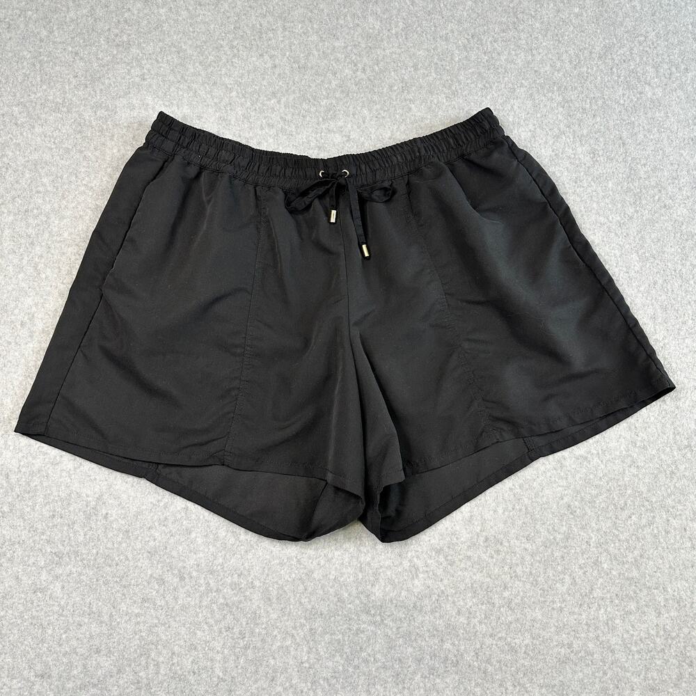 Cacique Swim Board Shorts WMNS Plus Size 18/20 Black 5 Inch Beach Resort Wear